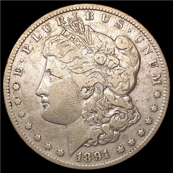 1891-CC Morgan Silver Dollar LIGHTLY CIRCULATED