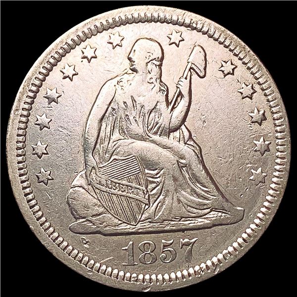 1857 Seated Liberty Quarter LIGHTLY CIRCULATED