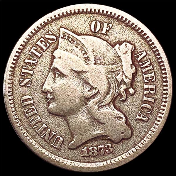1873 Nickel Three Cent NICELY CIRCULATED