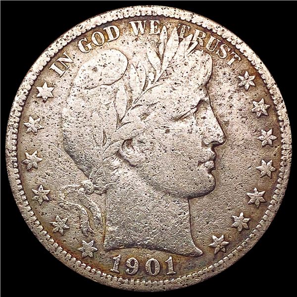 1901-S Barber Half Dollar NICELY CIRCULATED
