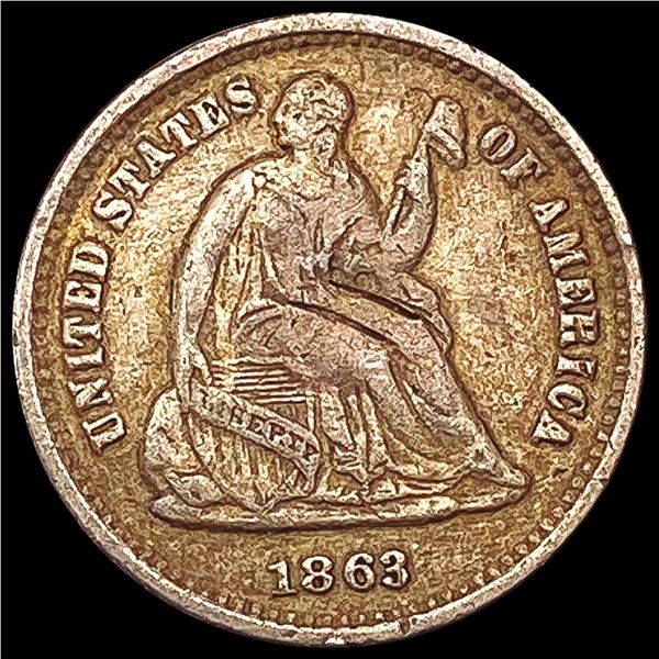 1863-S Seated Liberty Half Dime NICELY CIRCULATED