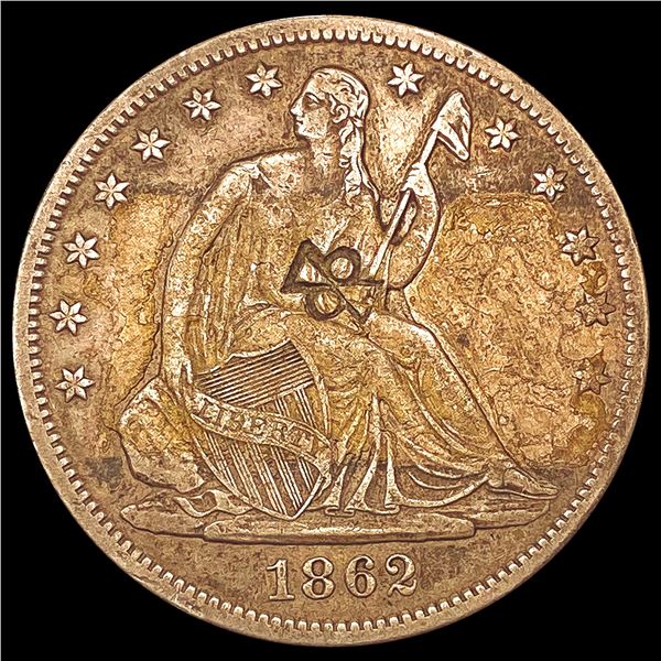 1862-S Seated Liberty Half Dollar NEARLY UNCIRCULATED