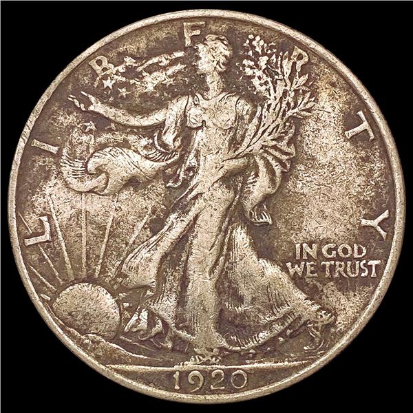 1920 Walking Liberty Half Dollar LIGHTLY CIRCULATED