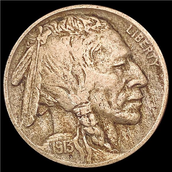 1913-D Tyll Buffalo Nickel Lightly Circulated