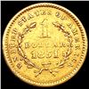 Image 2 : 1851 Rare Gold Dollar CLOSELY UNCIRCULATED