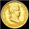 Image 1 : 1817 Spain 1/2 Escudo 0.0475oz LIGHTLY CIRCULATED