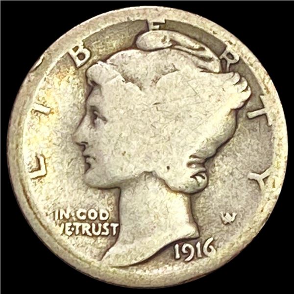 1916-D Mercury Dime NICELY CIRCULATED