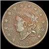 Image 1 : 1830 Coronet Head Large Cent NEARLY UNCIRCULATED