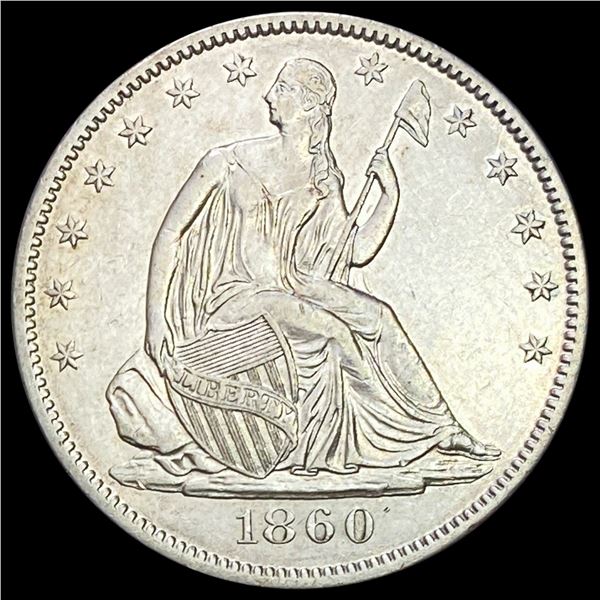 1860-O Seated Liberty Half Dollar NEARLY UNCIRCULATED