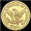 Image 2 : 1854 $2.50 Gold Quarter Eagle CLOSELY UNCIRCULATED