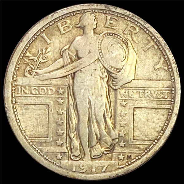 1917 T1 Standing Liberty Quarter LIGHTLY CIRCULATED