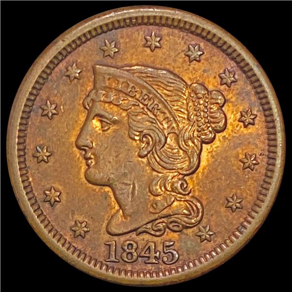 1845 Braided Hair Large Cent NEARLY UNCIRCULATED