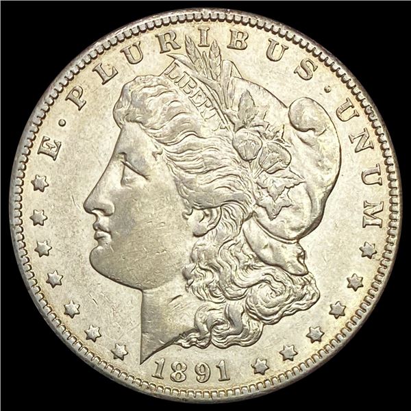 1891-CC Morgan Silver Dollar NEARLY UNCIRCULATED