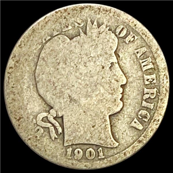 1901-S Barber Dime NICELY CIRCULATED
