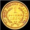 Image 2 : 1854 Rare Gold Dollar CLOSELY UNCIRCULATED