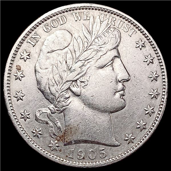 1905-S Barber Half Dollar CHOICE AU