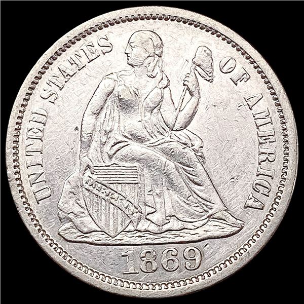 1869 Seated Liberty Dime CLOSELY UNCIRCULATED