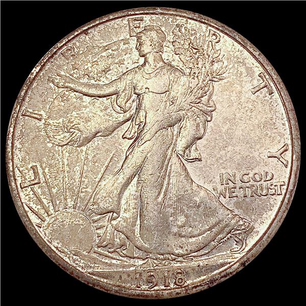 1918-S Walking Liberty Half Dollar CLOSELY UNCIRCULATED