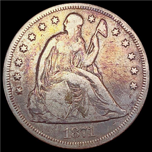1871 Seated Liberty Dollar NICELY CIRCULATED