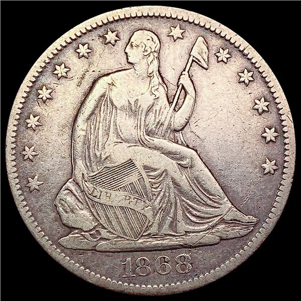 1868-S Seated Liberty Half Dollar LIGHTLY CIRCULATED