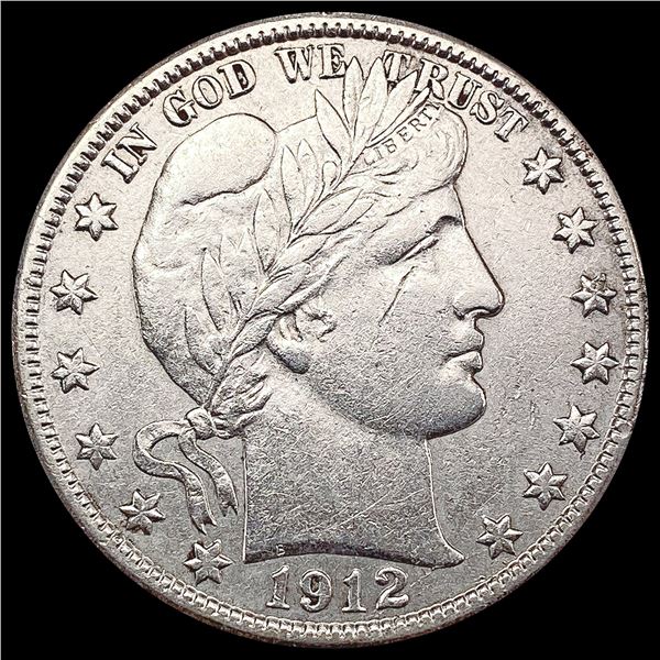 1912-S Barber Half Dollar CLOSELY UNCIRCULATED