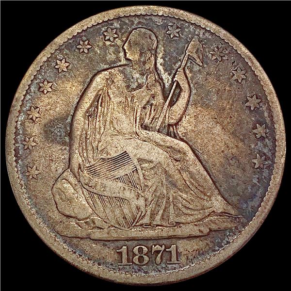 1871-S Seated Liberty Half Dollar NICELY CIRCULATED