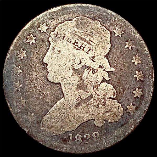 1838 Capped Bust Quarter NICELY CIRCULATED