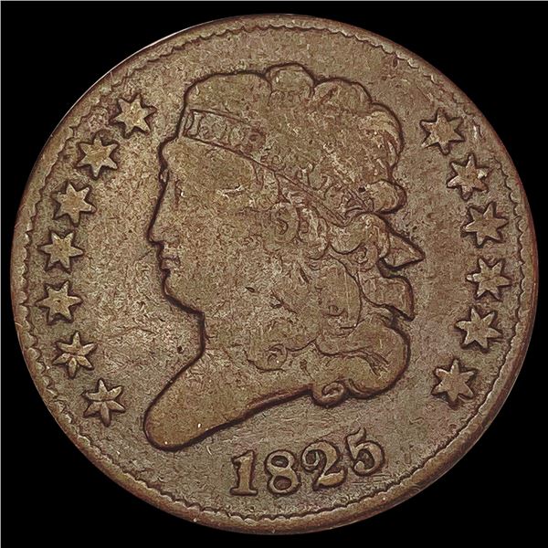 1825 Classic Head Half Cent LIGHTLY CIRCULATED