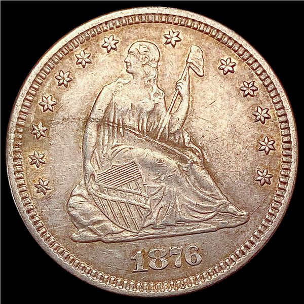 1876 Seated Liberty Quarter CHOICE AU