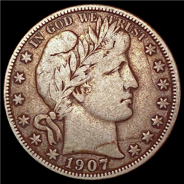1907-O Barber Half Dollar NICELY CIRCULATED