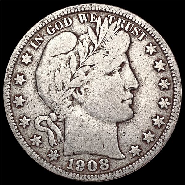 1908 Barber Half Dollar LIGHTLY CIRCULATED