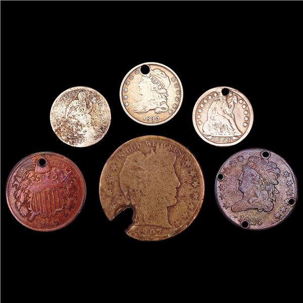 1828-1907 US Type Coinage Lot [6 Coins] HIGH GRADE