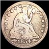 Image 1 : 1854 Arrows Seated Liberty Quarter NICELY CIRCULATED