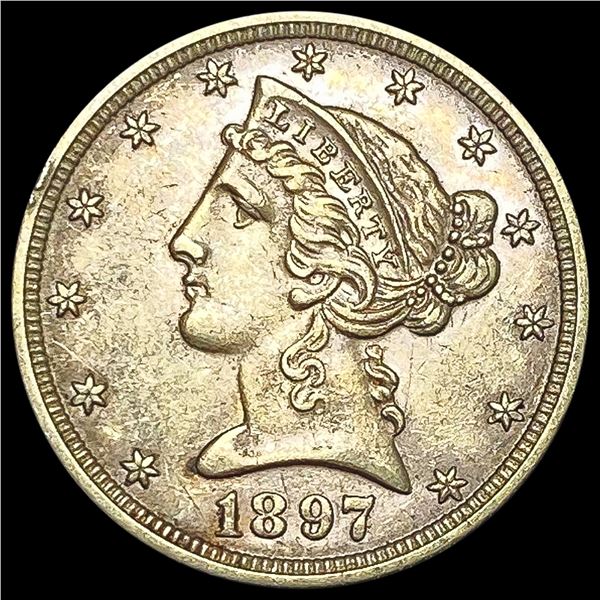 1897 $5 Gold Half Eagle UNCIRCULATED