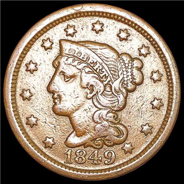 1849 Braided Hair Large Cent CLOSELY UNCIRCULATED