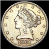 Image 1 : 1901-S $5 Gold Half Eagle UNCIRCULATED