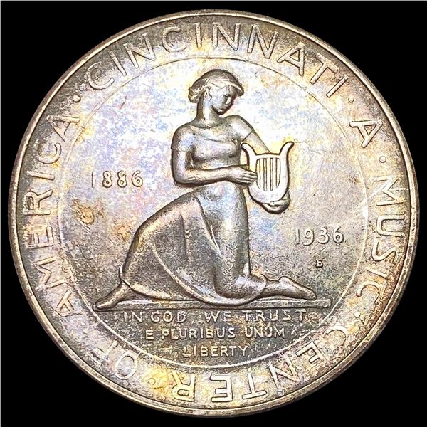1936-S Cincinatti Half Dollar CHOICE AU