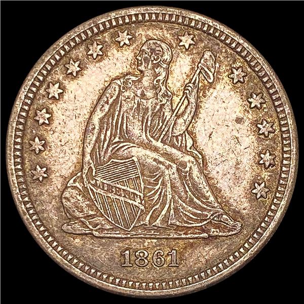 1861 Seated Liberty Quarter CLOSELY UNCIRCULATED