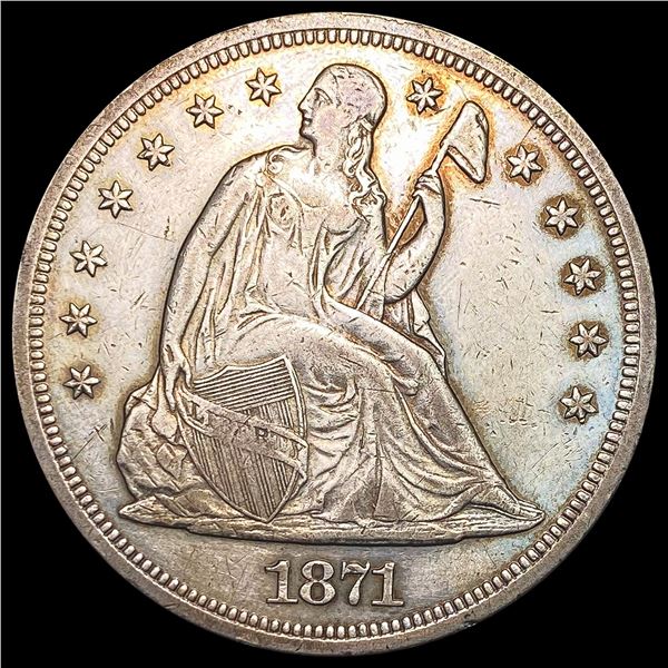 1871 Seated Liberty Dollar LIGHTLY CIRCULATED
