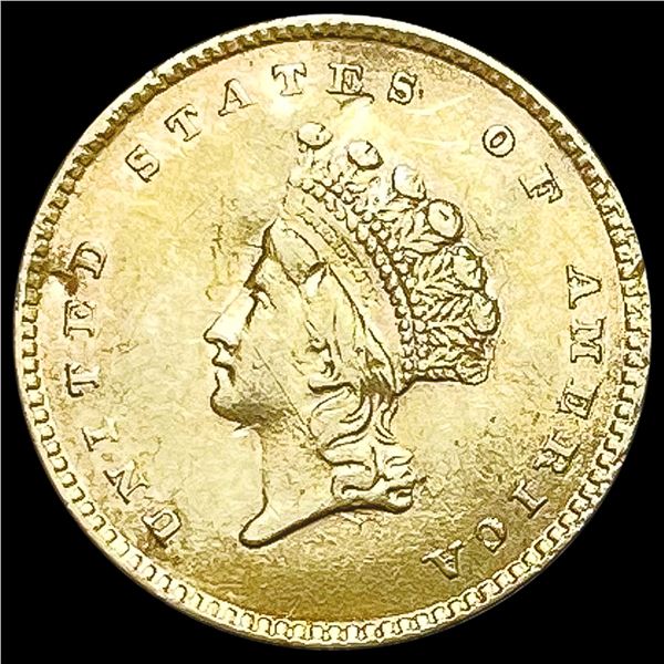 1854 Rare Gold Dollar CHOICE AU