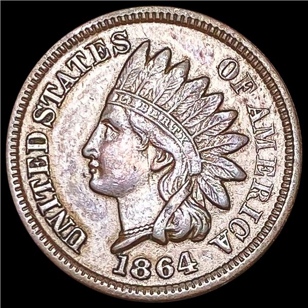 1864 BR Indian Head Cent CHOICE AU