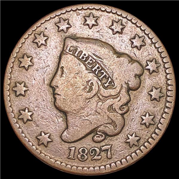 1827 Coronet Head Large Cent NICELY CIRCULATED
