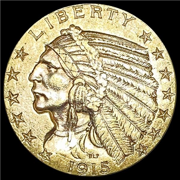 1915 $5 Gold Half Eagle CLOSELY UNCIRCULATED