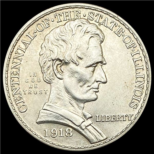 1918 Illinois Half Dollar GEM BU