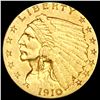 Image 1 : 1910 $2.50 Gold Quarter Eagle CLOSELY UNCIRCULATED