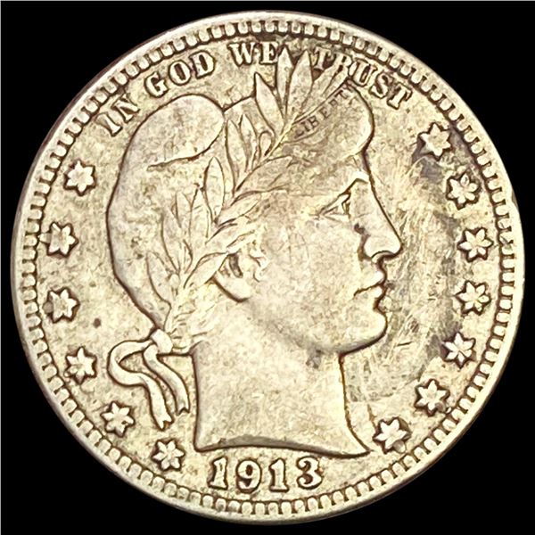 1913-D Barber Quarter LIGHTLY CIRCULATED
