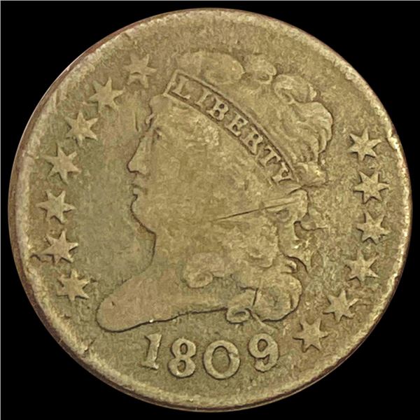 1809 Classic Head Half Cent NICELY CIRCULATED