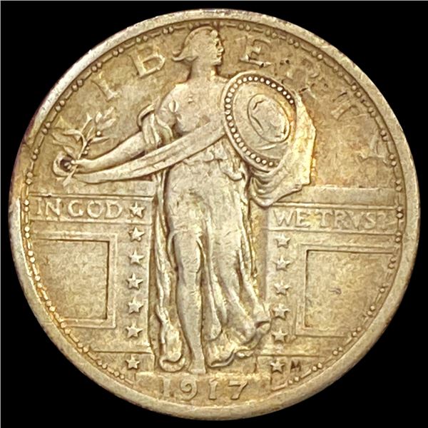 1917 T1 Standing Liberty Quarter LIGHTLY CIRCULATED
