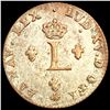 Image 1 : 1764 France 2 Sols LIGHTLY CIRCULATED