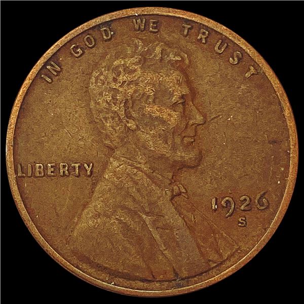 1926-S Wheat Cent NEARLY UNCIRCULATED